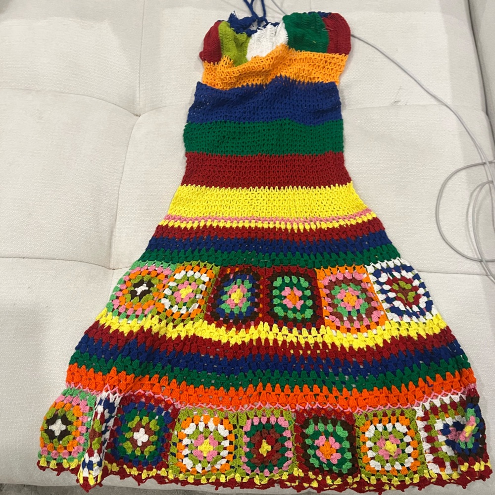 Colorful Crochet Dress